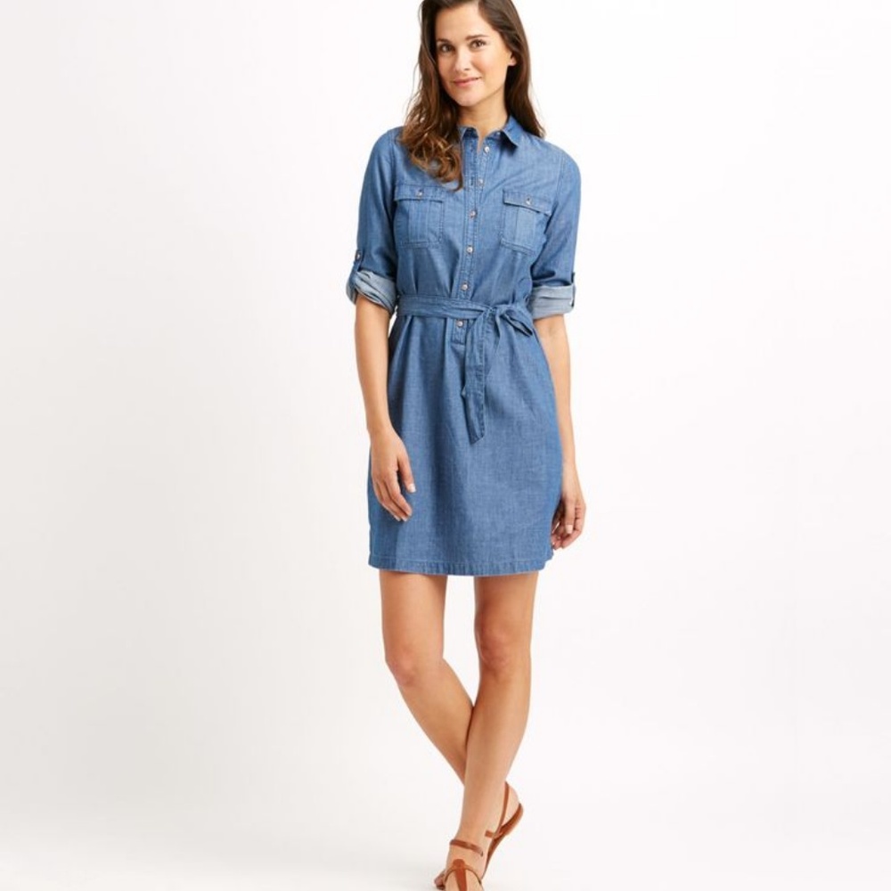 Vineyard Vines Chambray Utility Shirt Dress